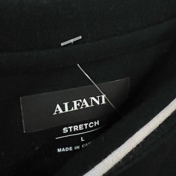 Alfani Stretch Tee Black White L - Picture 2 of 4